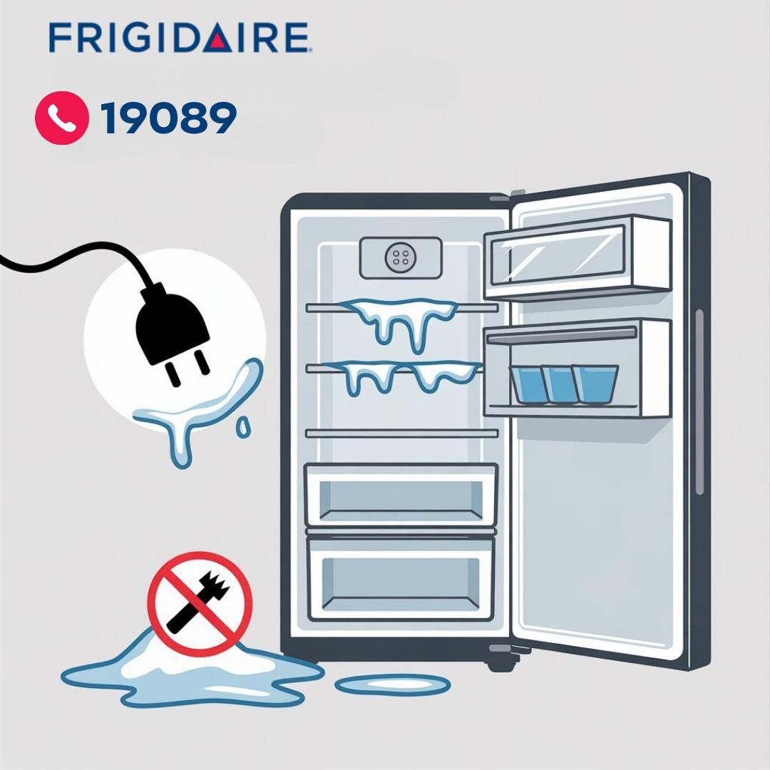 إزالة الثلج المتراكم من ثلاجة فريجيدير إزالة الثلج المتراكم من ثلاجة فريجيدير